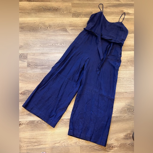 Saks Fifth Avenue Pants & Jumpsuits Saks Fifth Avenue 0 Linen Navy